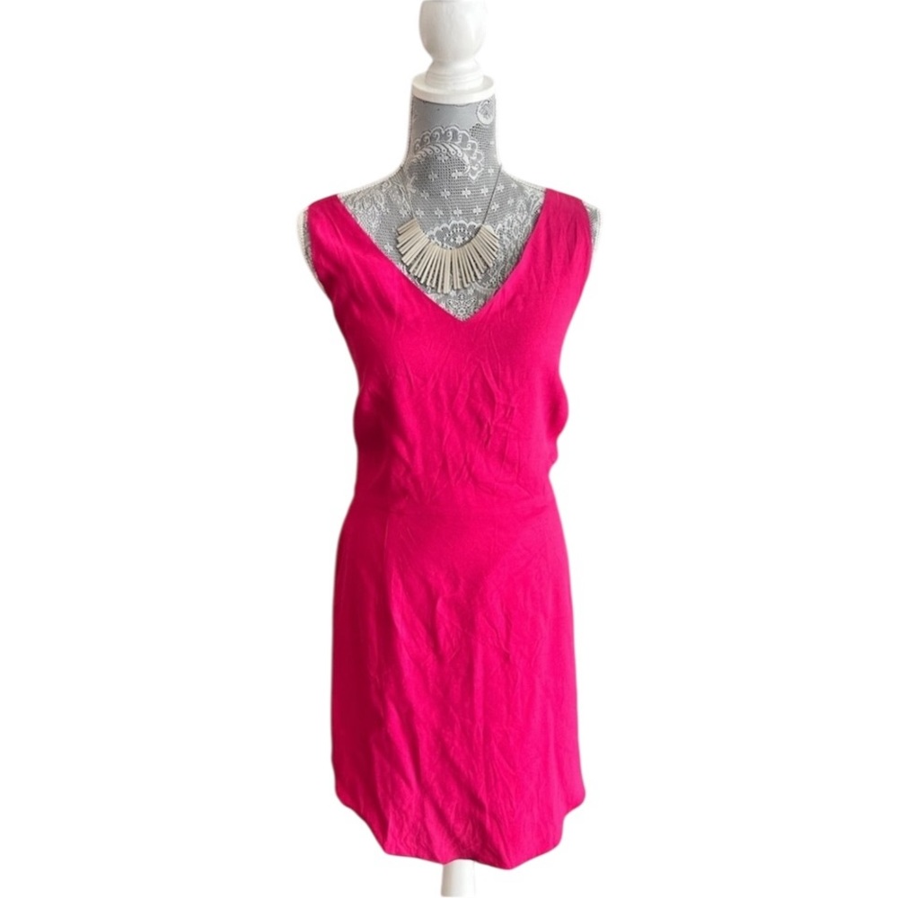 NWT Chelsea28 Vibrant Pink Open Back Sleeveless Dress Size Large